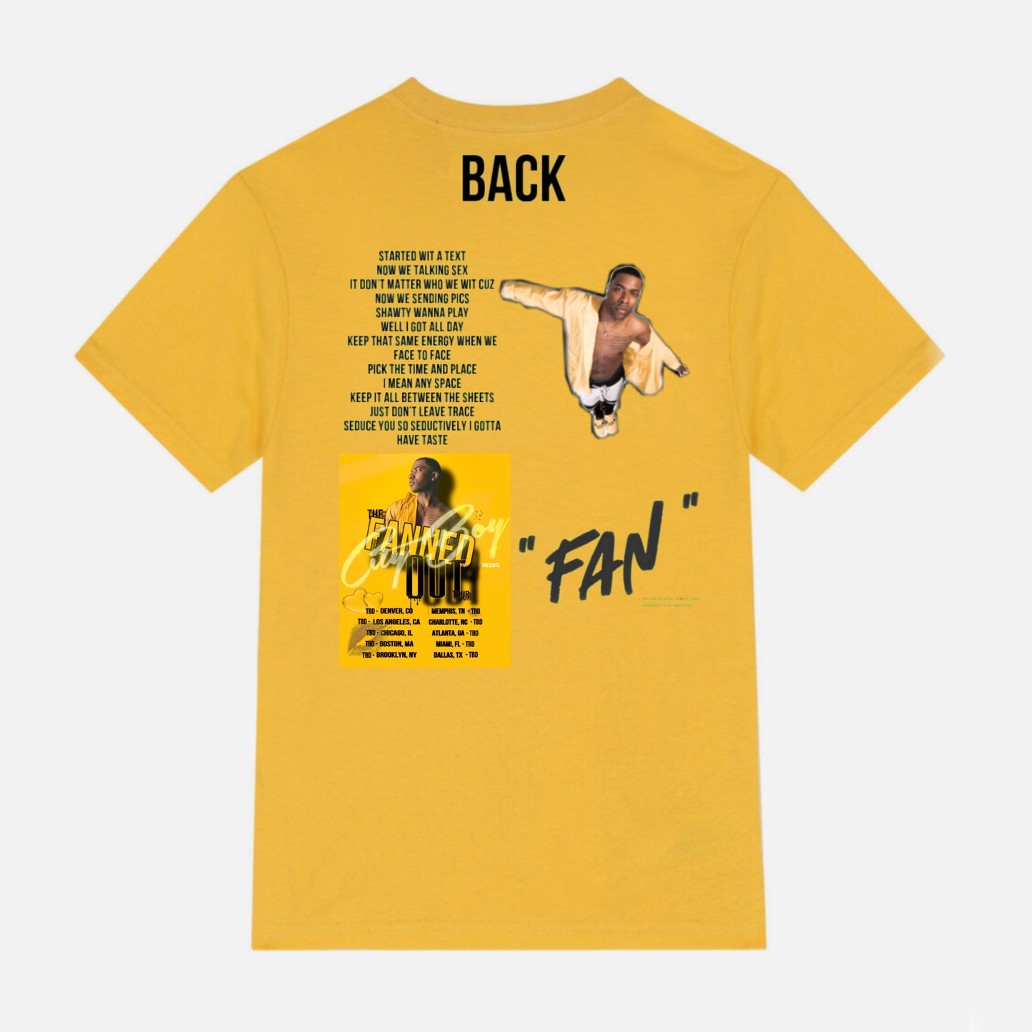 Fanned Out Tour Yellow T-Shirt